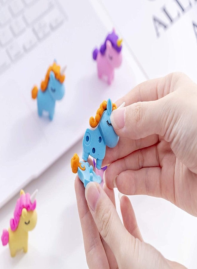 BREEPREE 24 Piece Unicorn Erasers Stationery Birthday Party Return Gifts for Kids Boys and Girls - Image 3